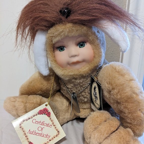 Geppeddo Cuddle Kids "Waldo Walrus" 9" Precious Porcelain Face Plush Doll w/COA - Picture 9 of 12